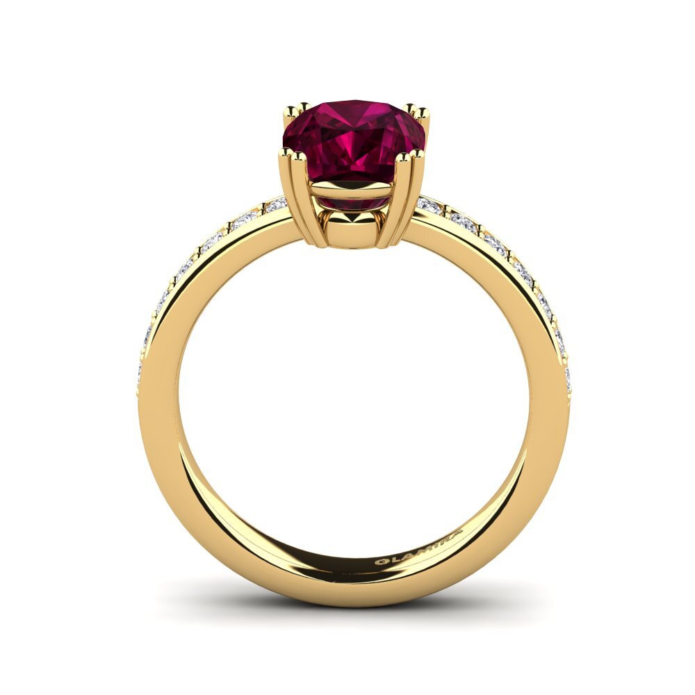 Rhodolite Garnet Engagement Ring Bargas