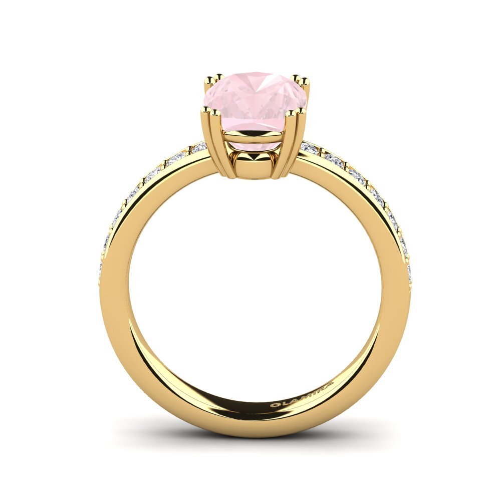 Rose Quartz Engagement Ring Bargas