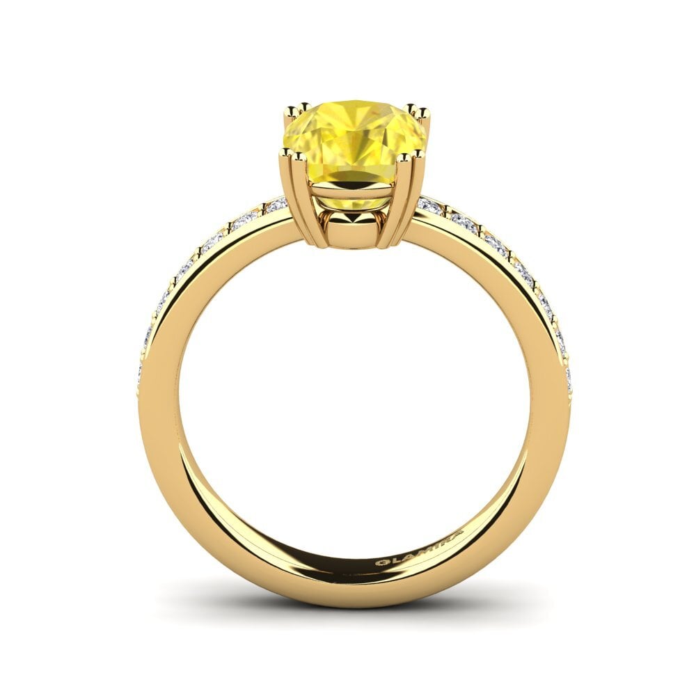 Yellow Sapphire Engagement Ring Bargas