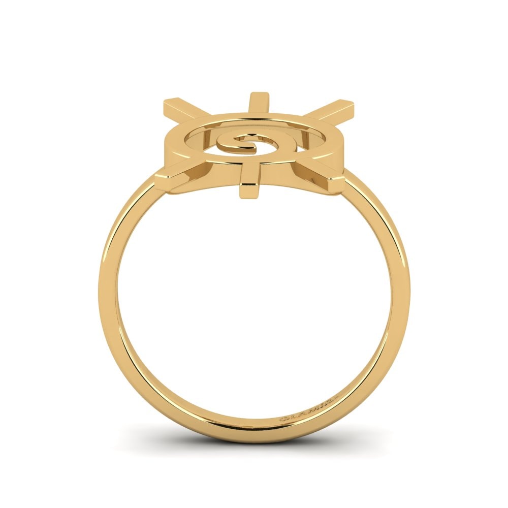 9k Oro Amarillo Anillo Barolmel