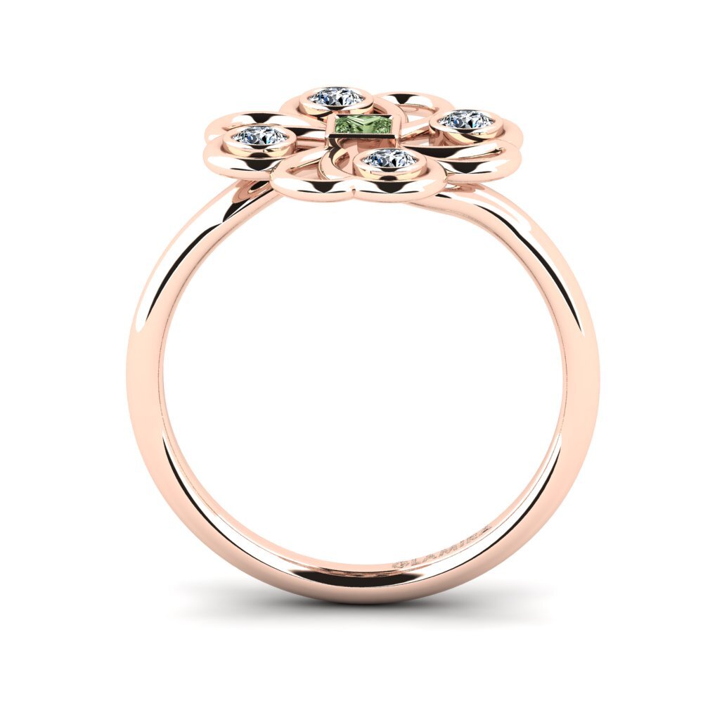 Princesa Diamante Verde Anillo Barricade