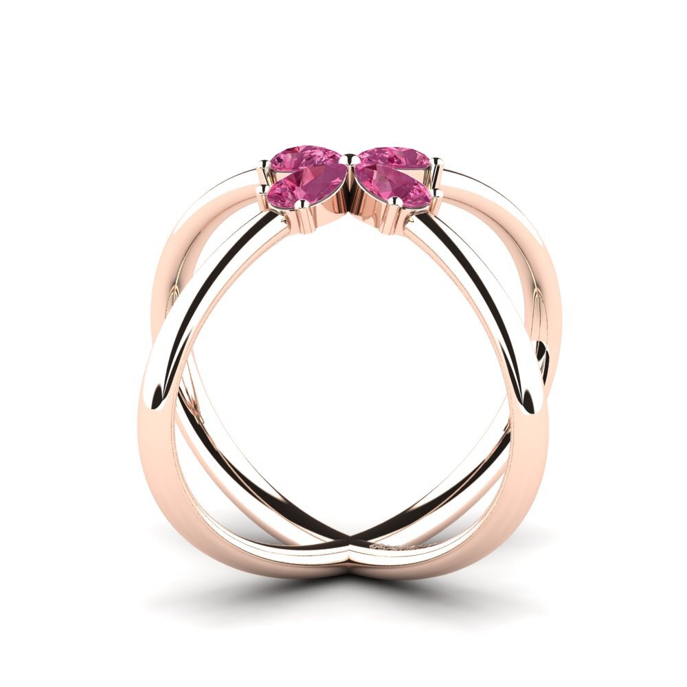 Pink Tourmaline Ring Barriere