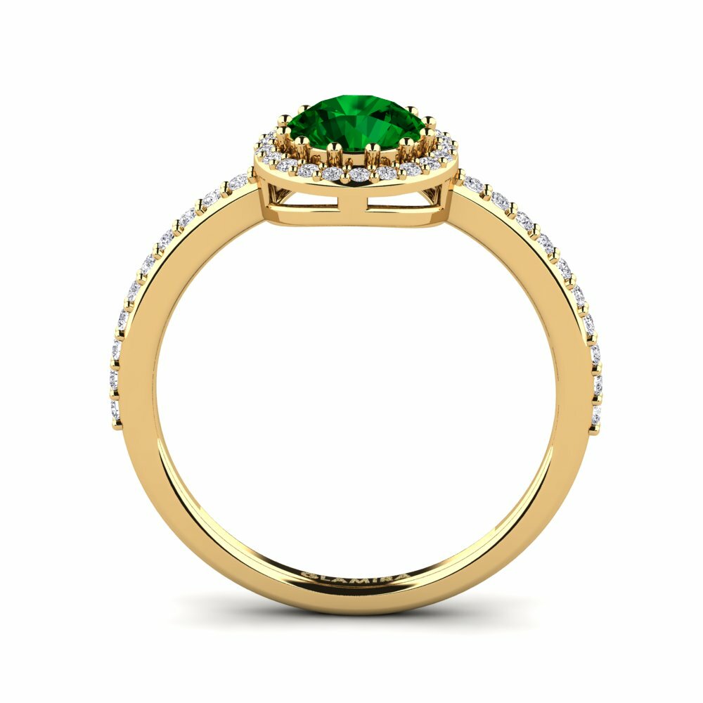 Green Zirconia Engagement Ring Bartlow