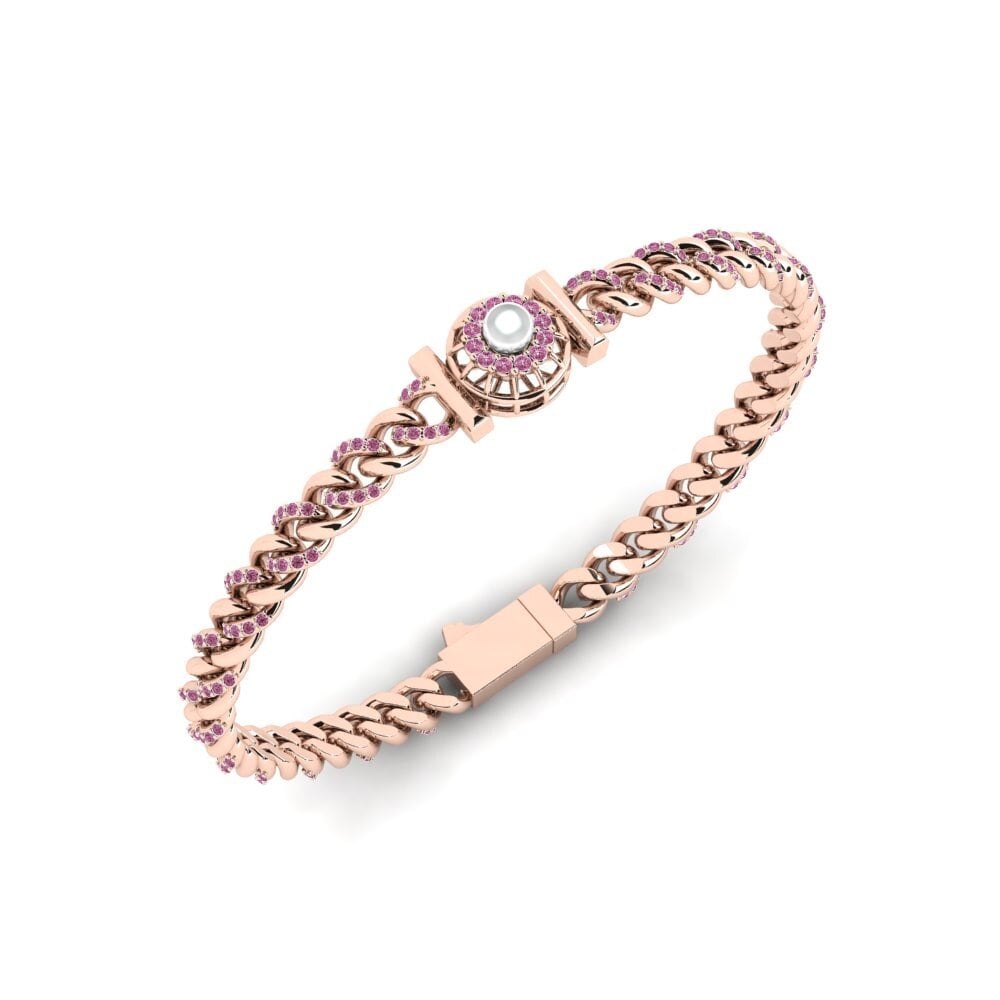 Rotgold 585 Rhodolit-Granat Damen armband Bartows
