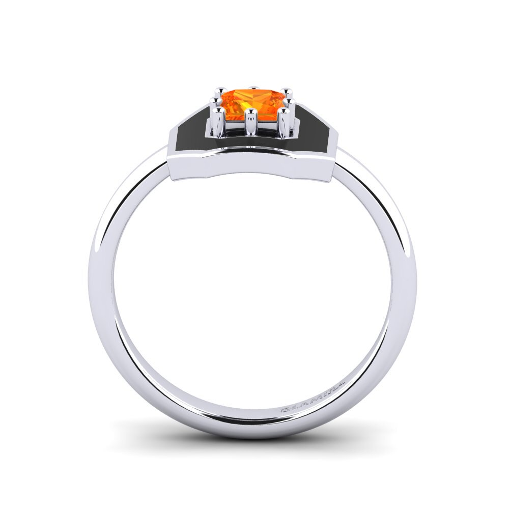 Orangefarbener Saphir Ring Bassignac