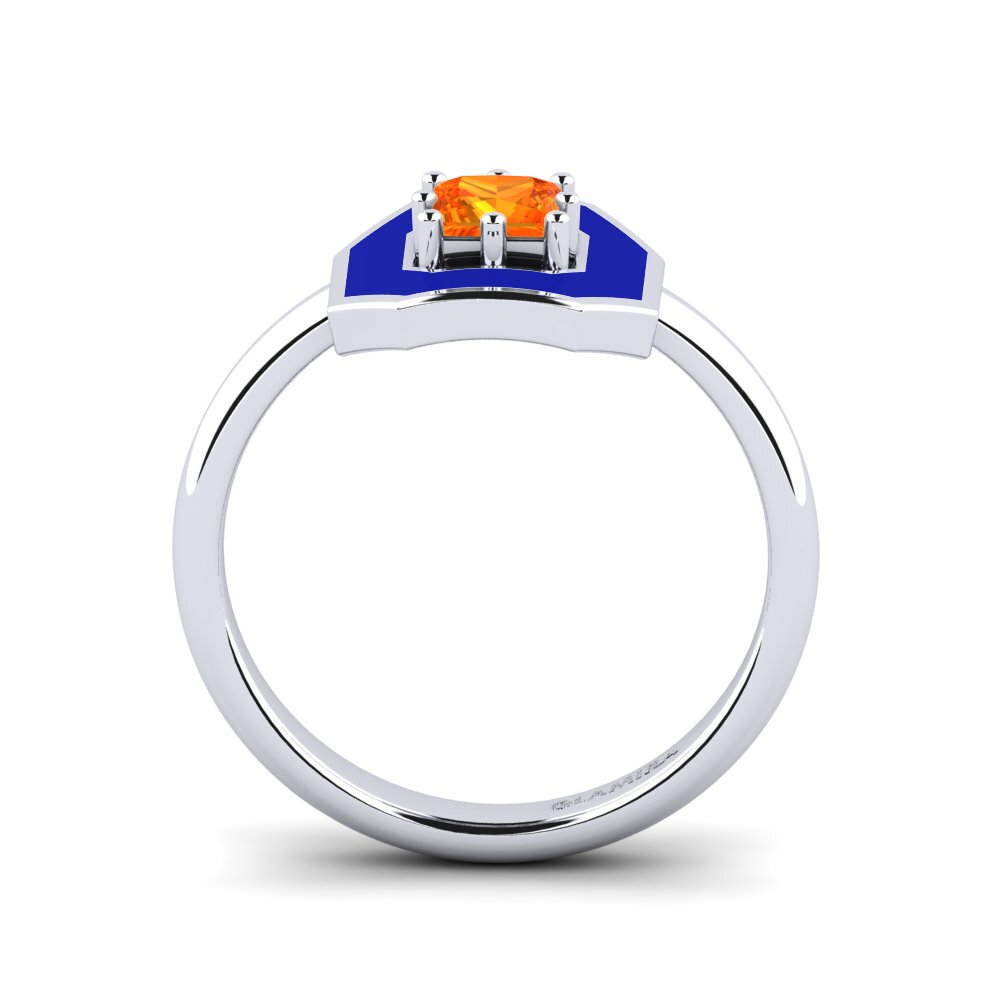Saphir orange Bague Bassignac