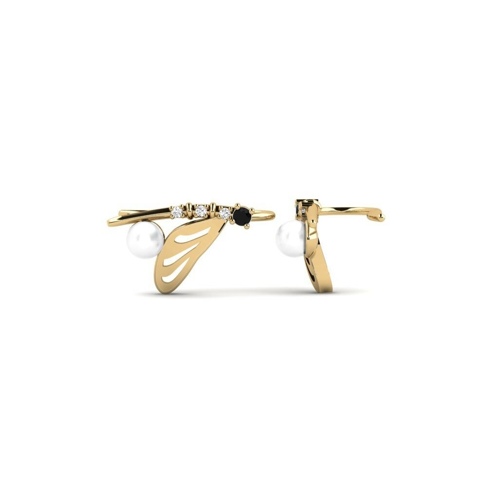 Onyx Noir Boucle d'oreille femme Bataka