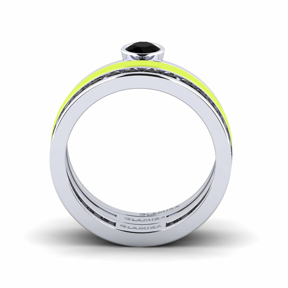 Onyx Noir Bague Bavegels - E