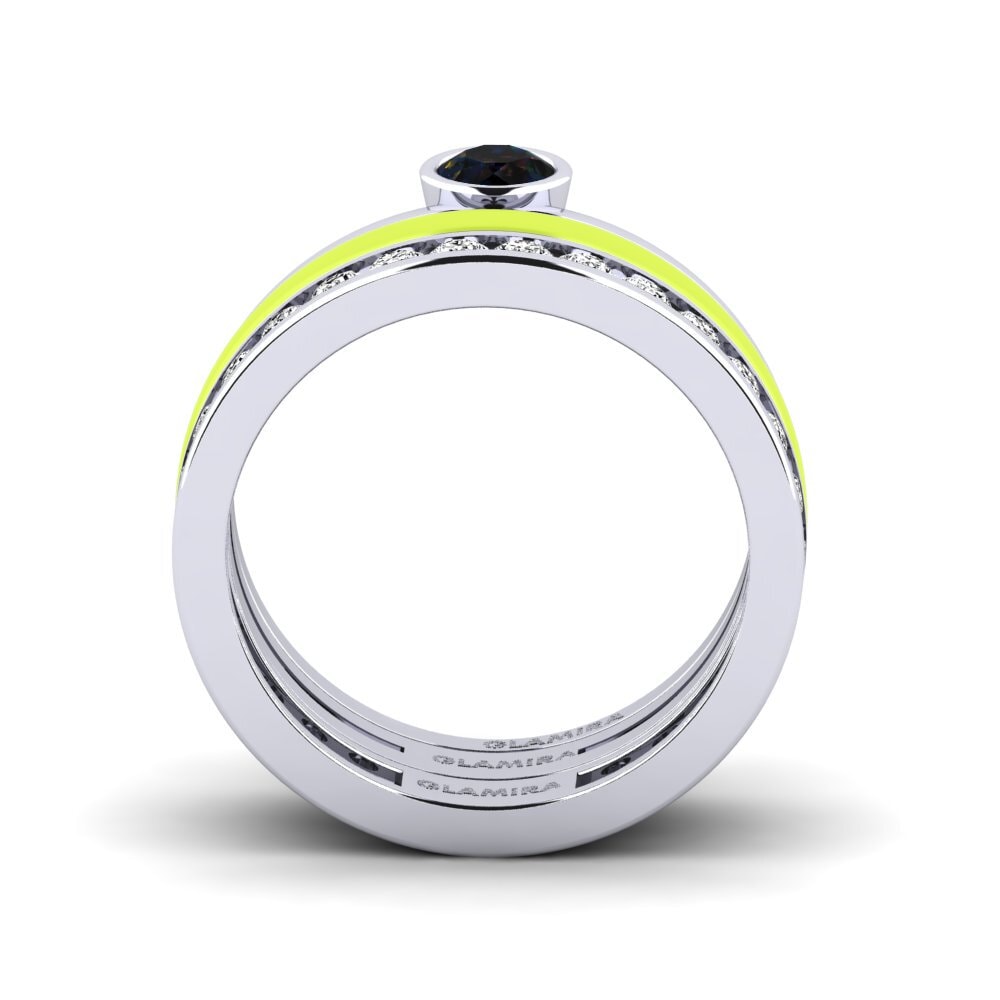 Schwarzer Opal Ring Bavegels - E