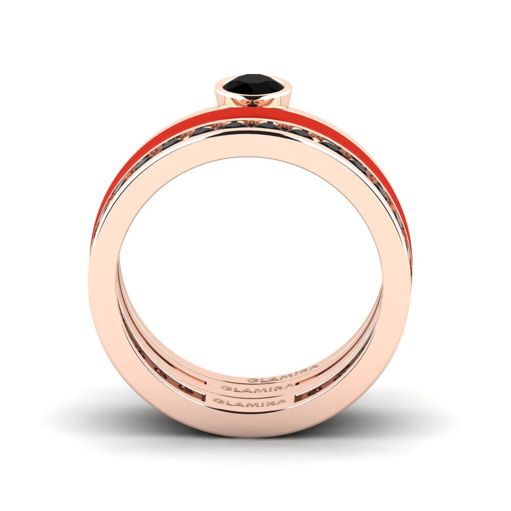 Rotgold 375 Ring Bavegels - E