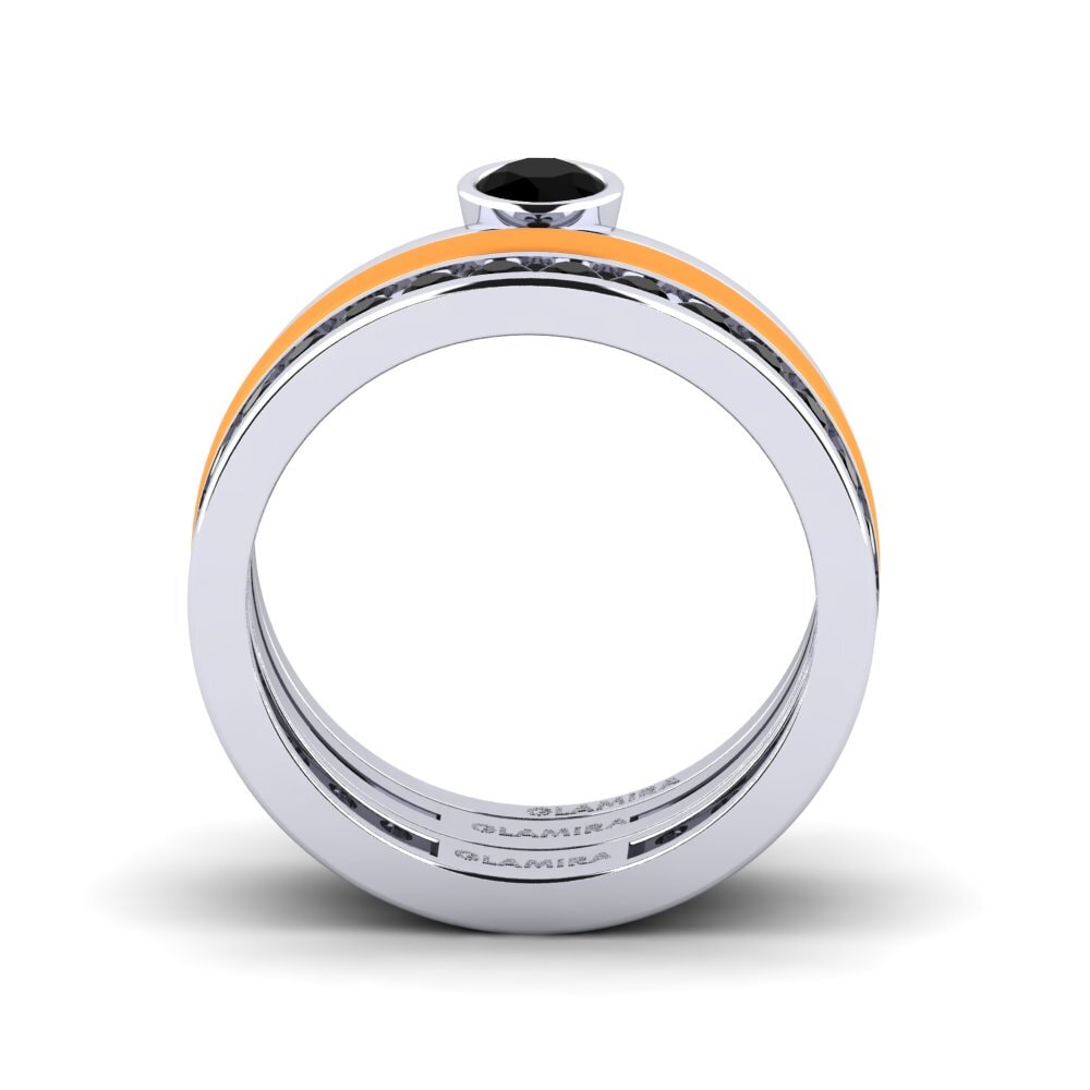 950 Platin Ring Bavegels - E