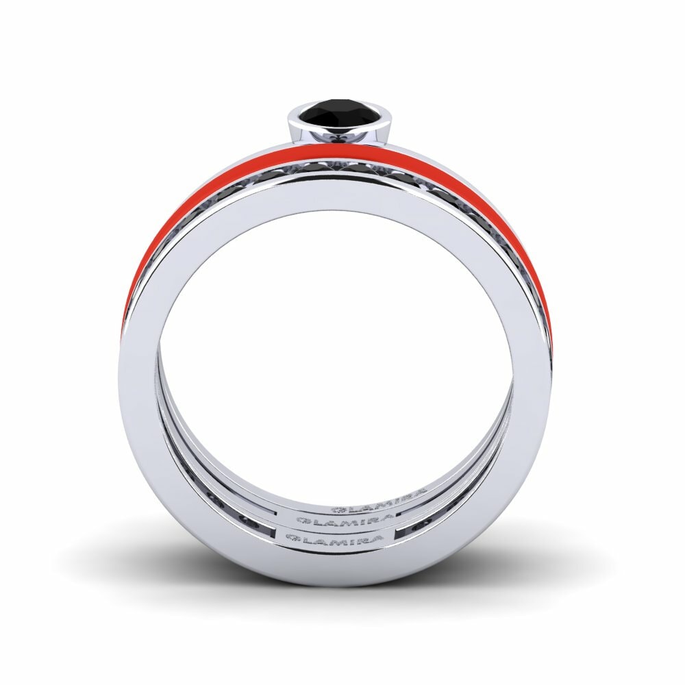 Argent Blanc Bague Bavegels - E