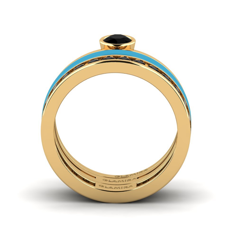 Gelbgold 375 Ring Bavegels - E