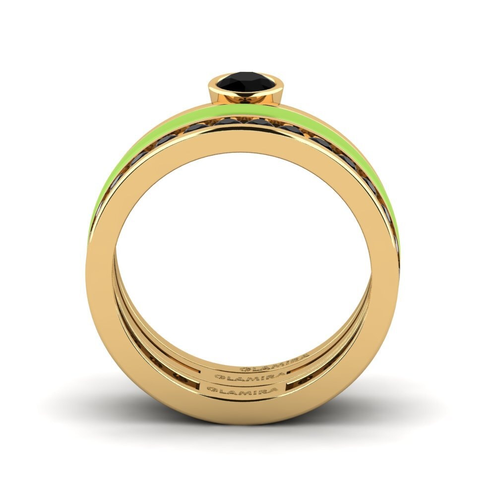 Gelbgold 585 Ring Bavegels - E