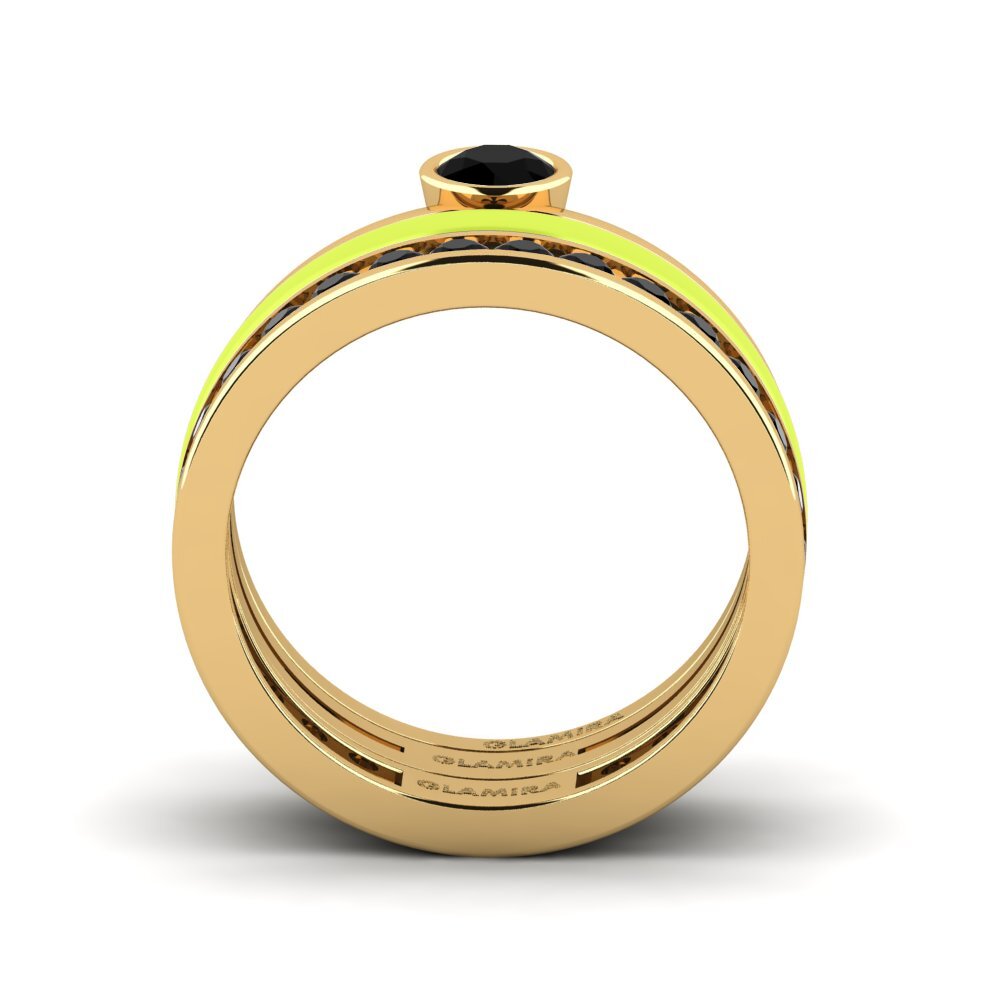 Gelbgold 375 Ring Bavegels - E