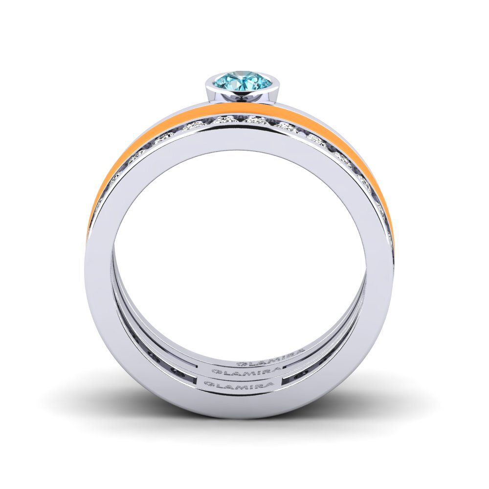 Blauer Zirkon Ring Bavegels - E