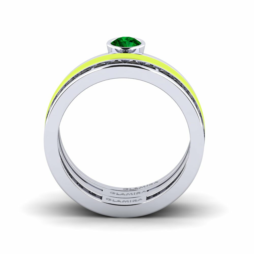 Zircone Vert Bague Bavegels - E