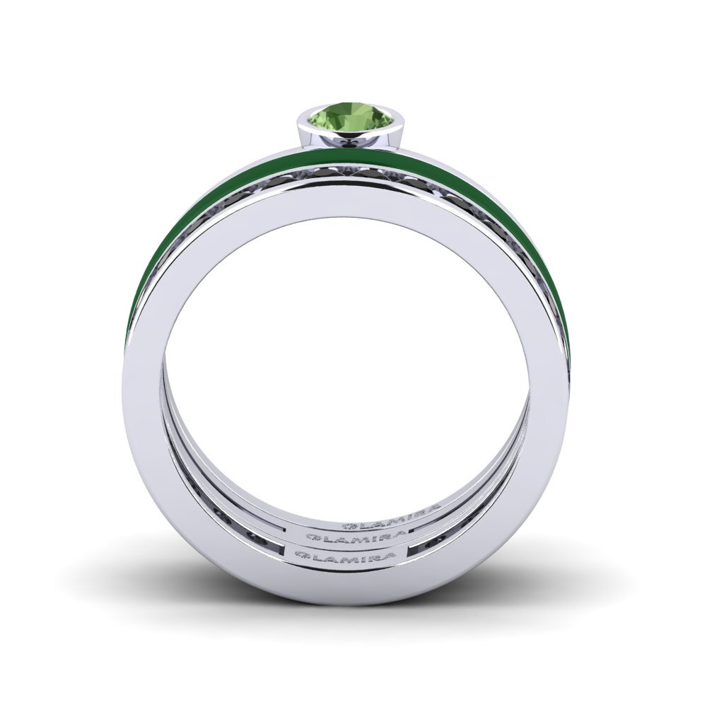 Grüner Saphir Ring Bavegels - E