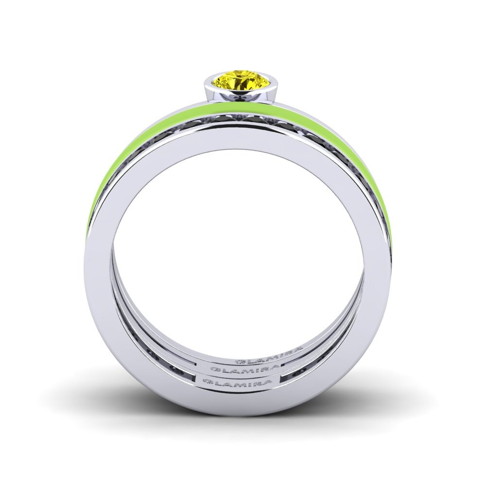 Diamante Amarillo Anillo Bavegels - E