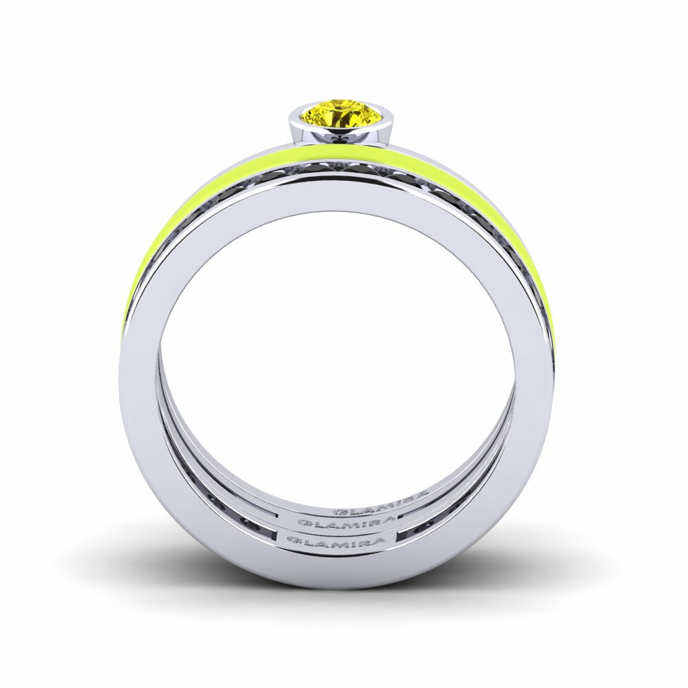 Diamant Jaune Bague Bavegels - E