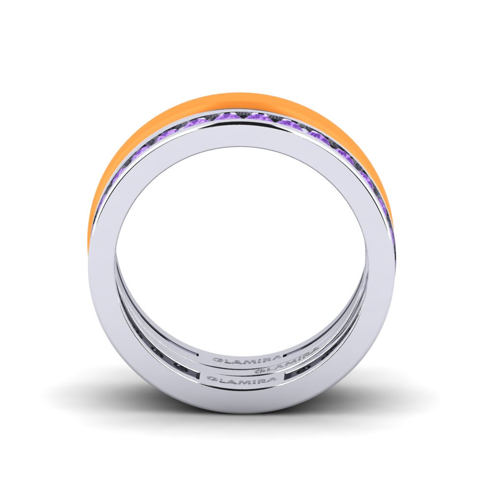 White Silver Ring Bavegels - F