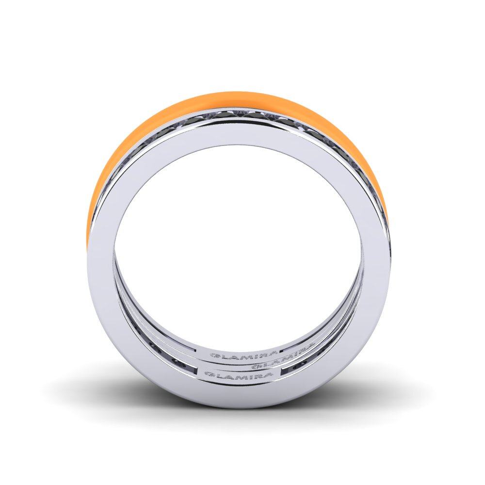 950 Platin Ring Bavegels - F
