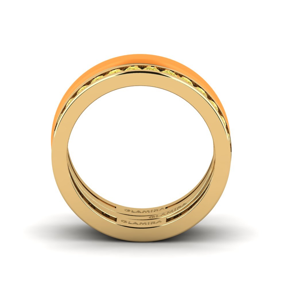 Gelber Saphir Ring Bavegels - F
