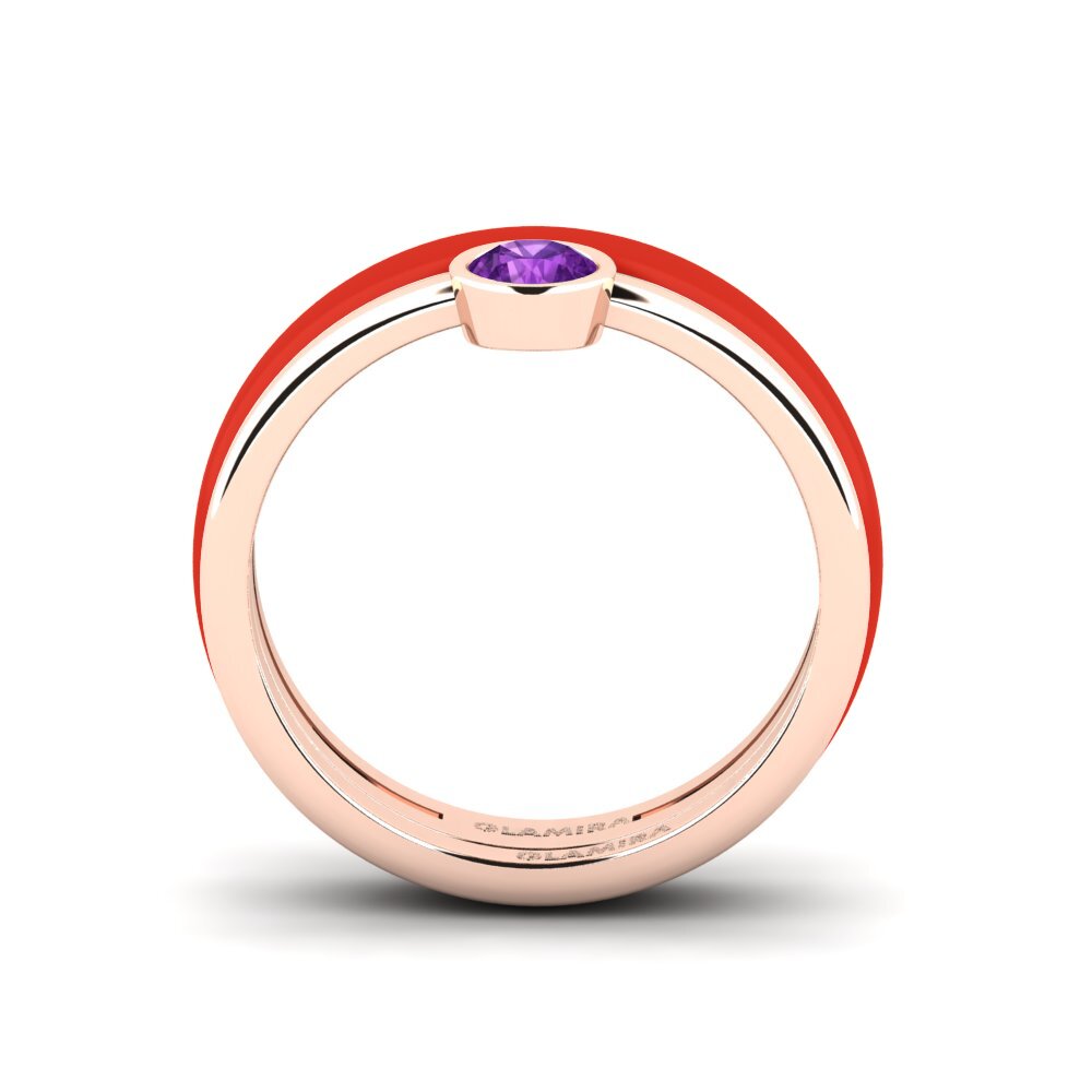 Rotgold 375 Ring Bavegels - H