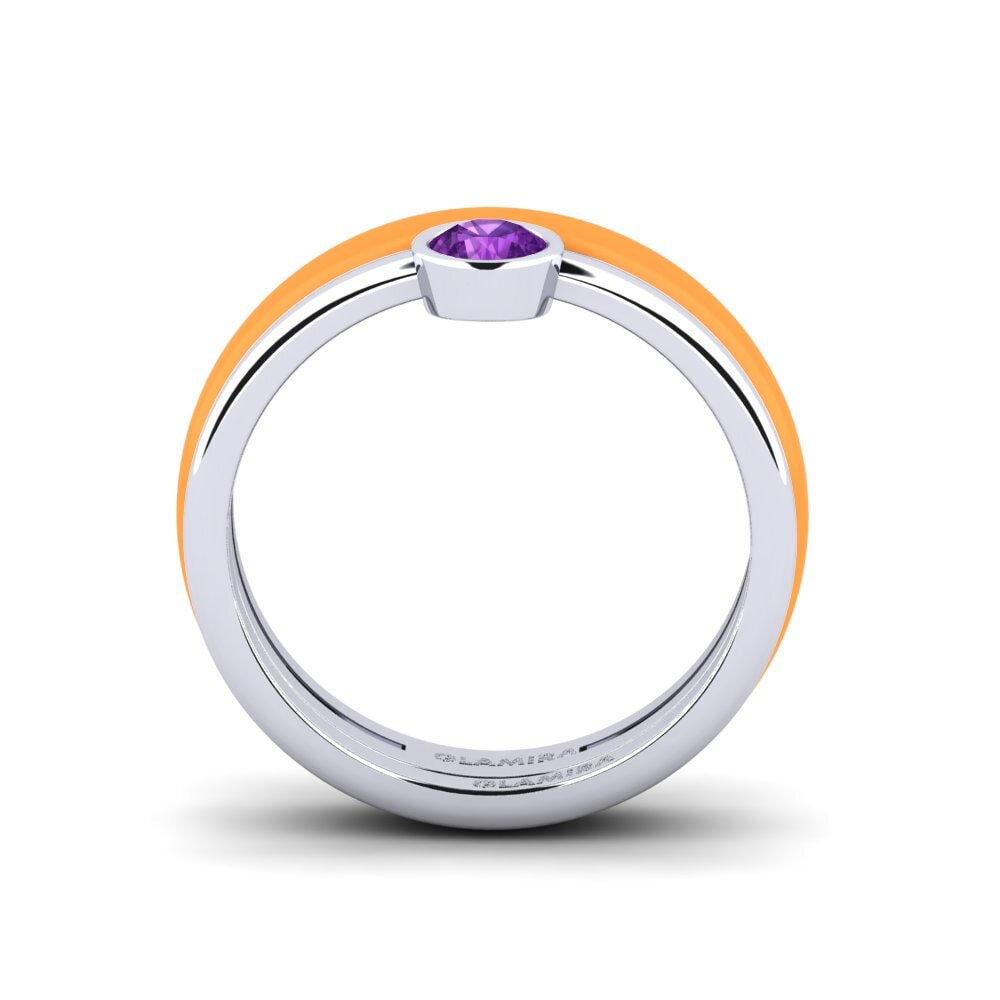 950 Platin Ring Bavegels - H