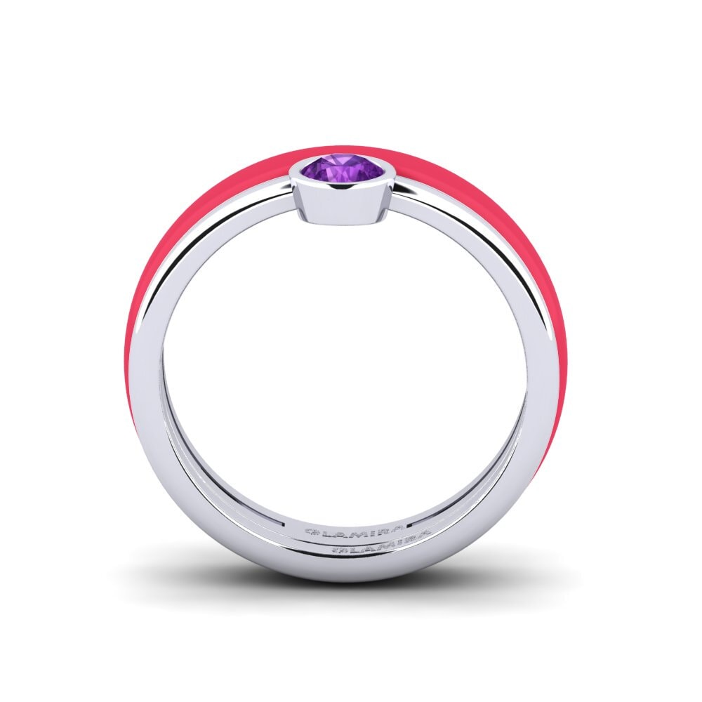 950 Platin Ring Bavegels - H