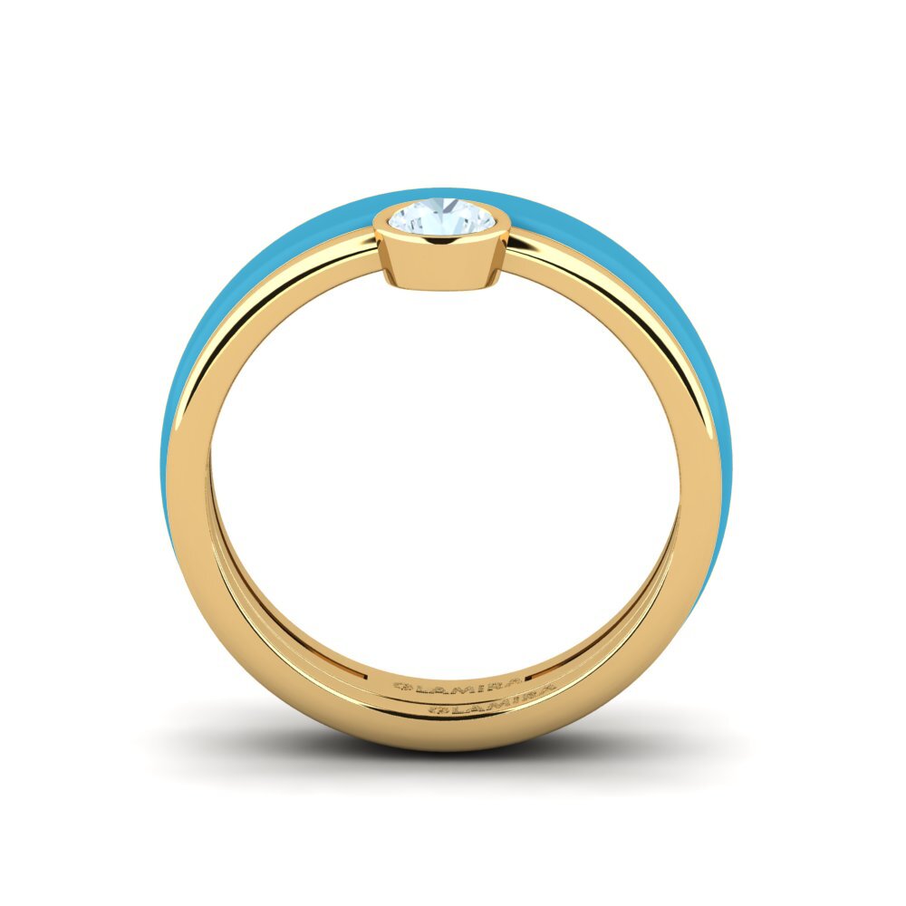 Aquamarin Ring Bavegels - H