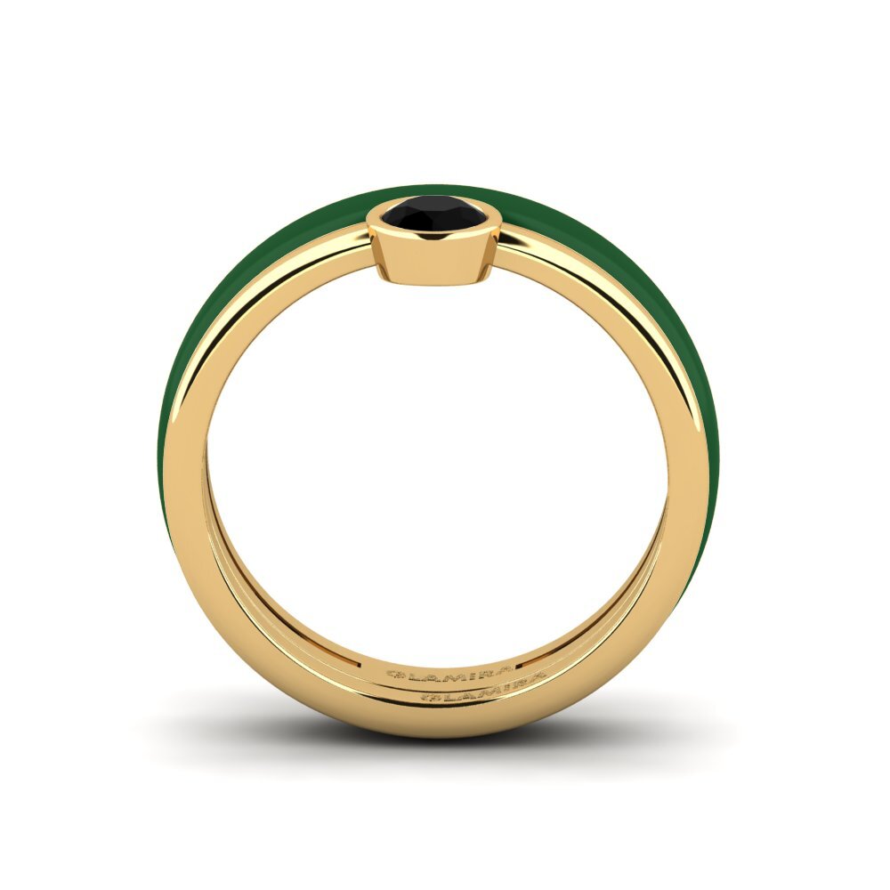 Schwarzer Onyx Ring Bavegels - H