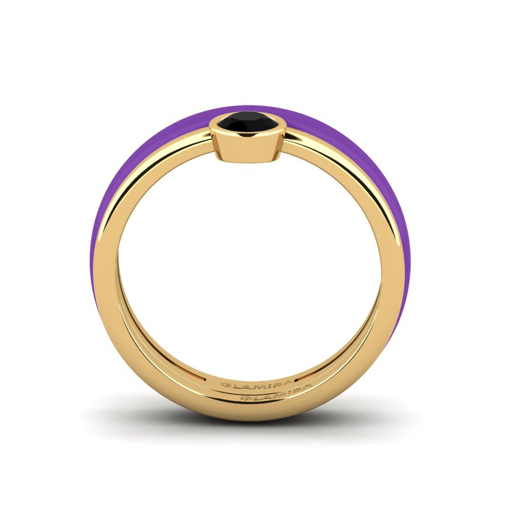 Schwarzer Onyx Ring Bavegels - H
