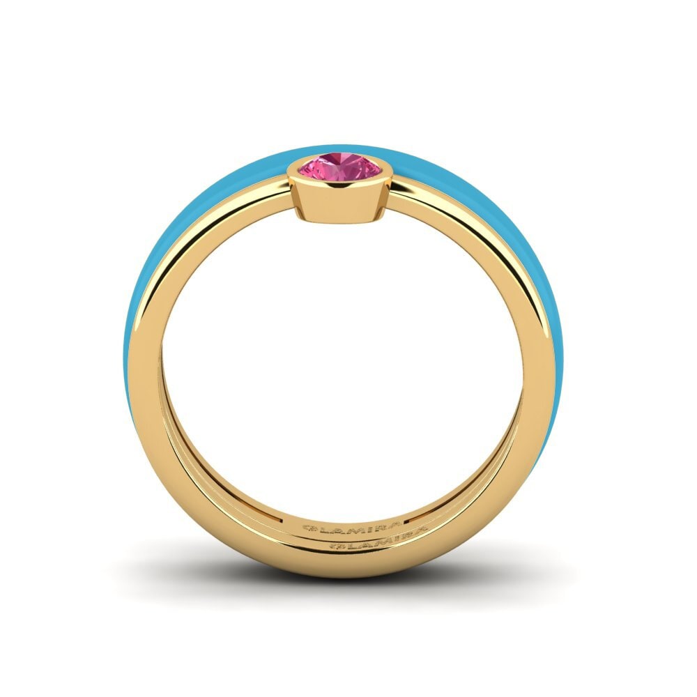 Rosa Turmalin Ring Bavegels - H
