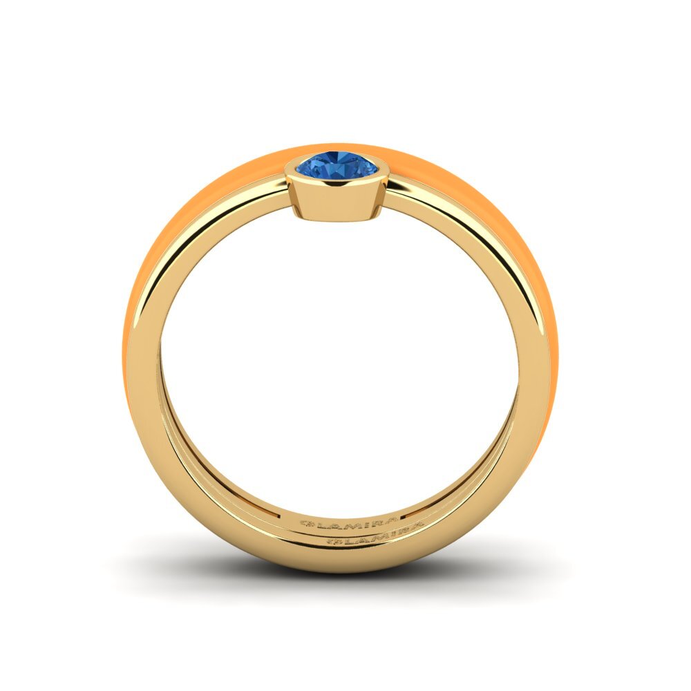 Dunkelblauer Zirkonia Ring Bavegels - H