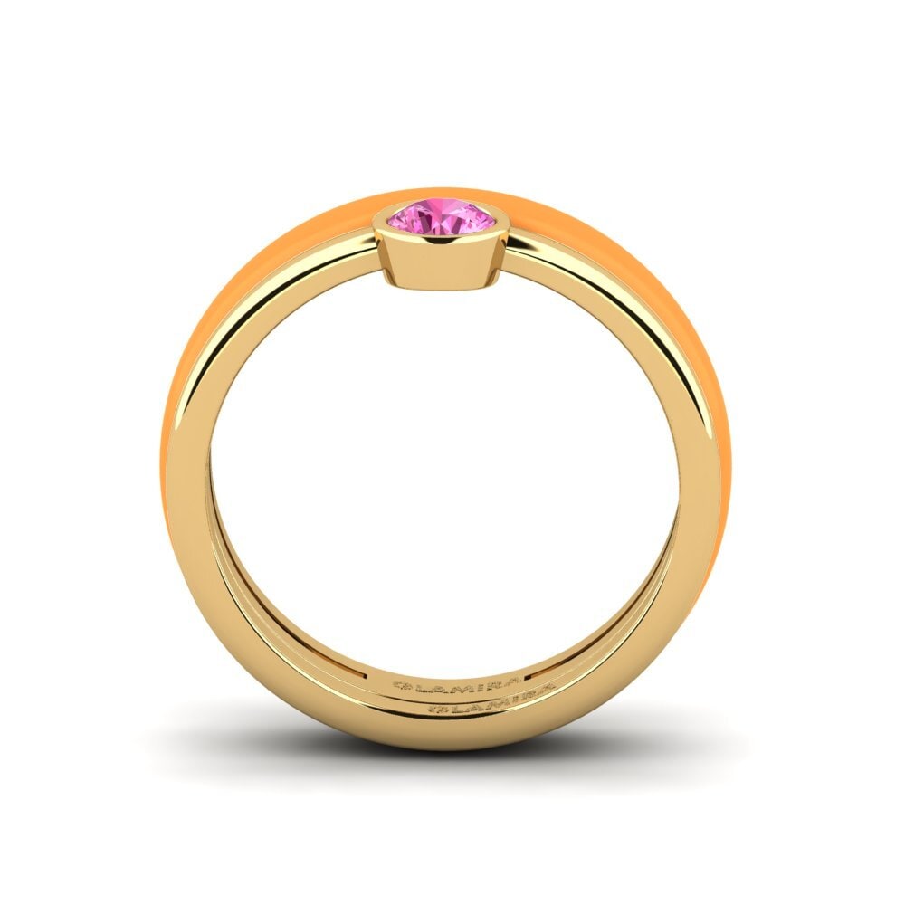 Rosa Topas Ring Bavegels - H