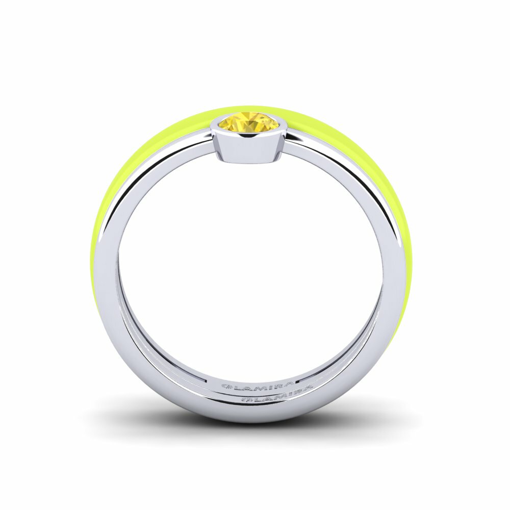 Saphir Jaune Bague Bavegels - H