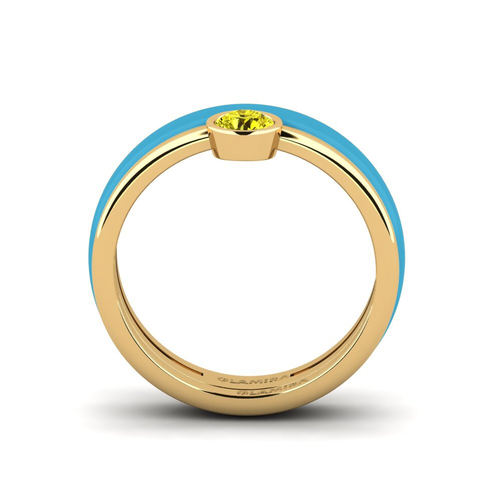 Gelber Diamant Ring Bavegels - H