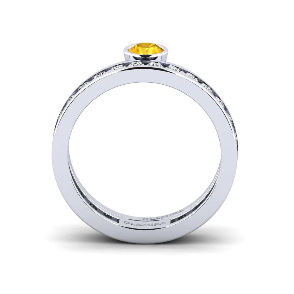 Citrin Ring Bavegels - J