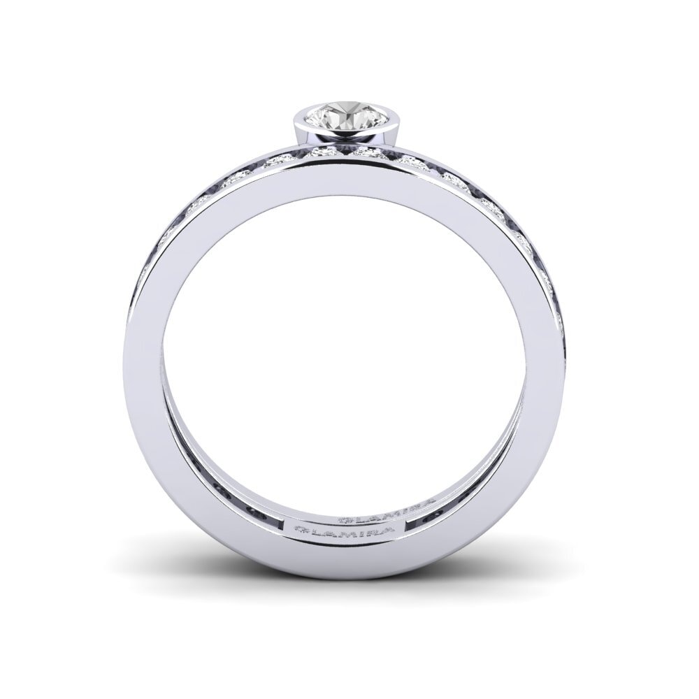 Weißer Saphir Ring Bavegels - J