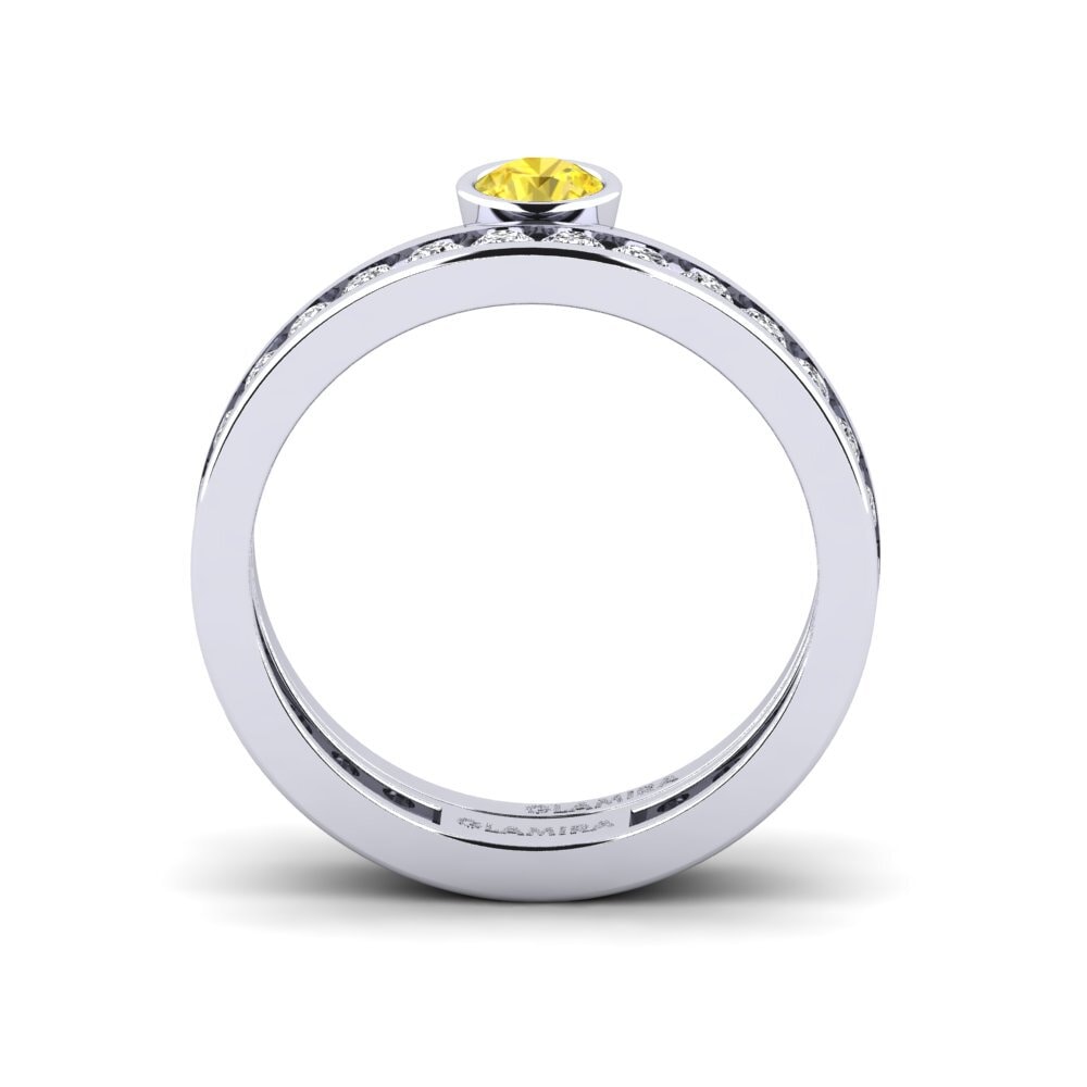 Gelber Saphir Ring Bavegels - J