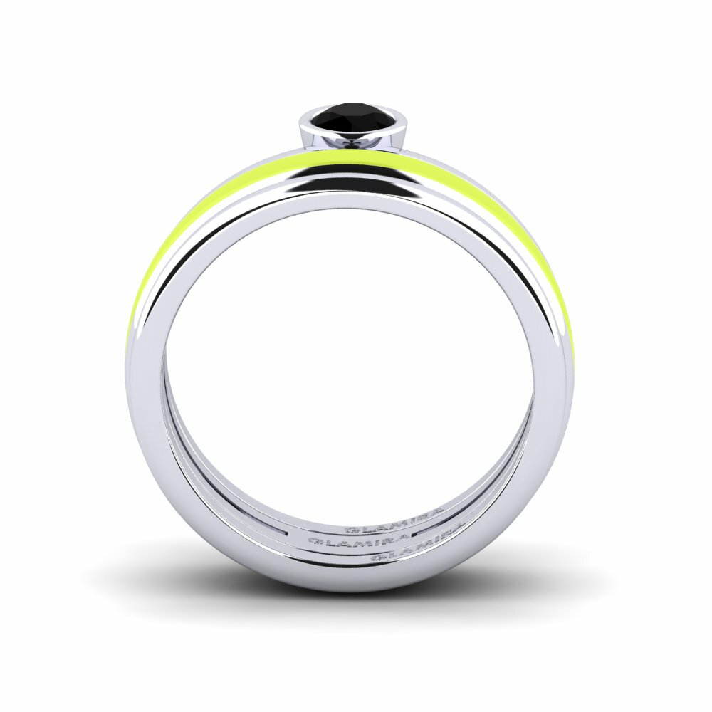 Onyx Noir Bague Bavegels - M