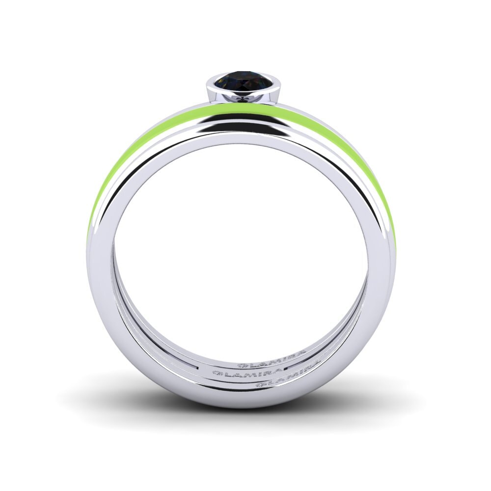 Schwarzer Opal Ring Bavegels - M