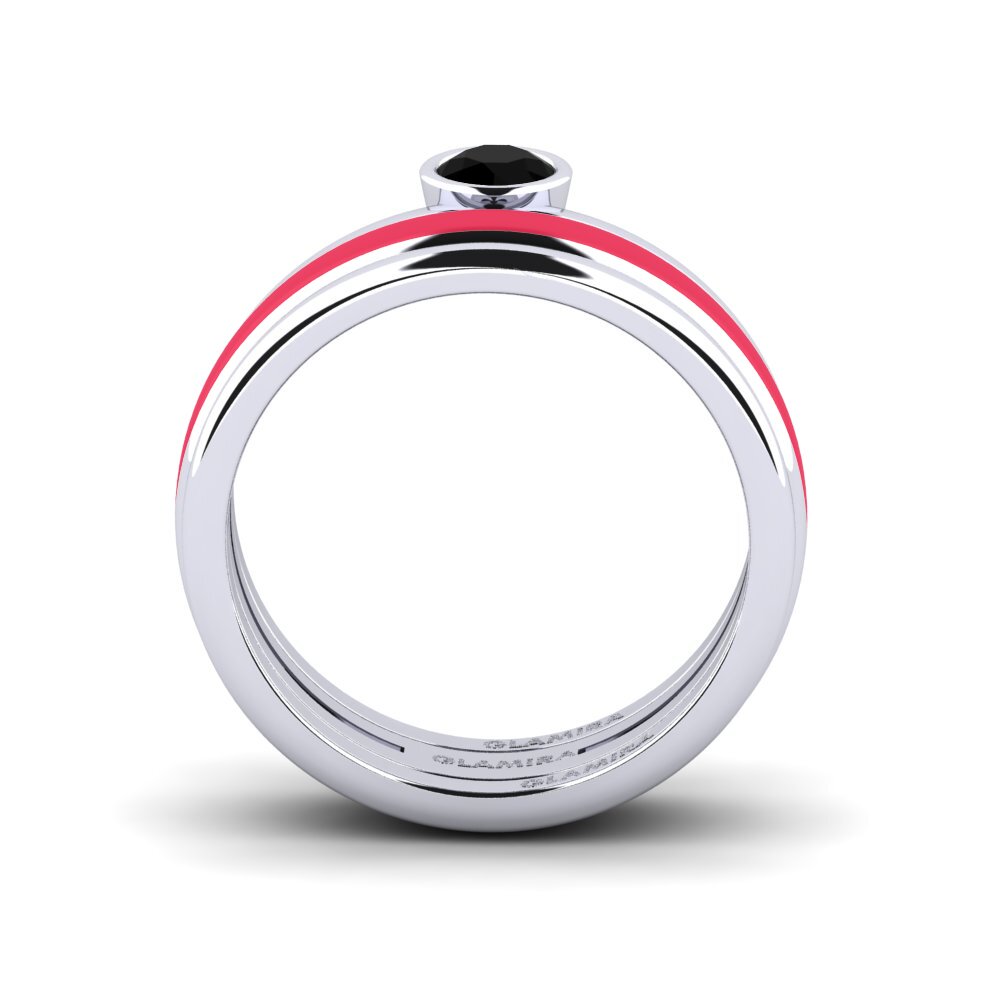 Schwarzer Saphir Ring Bavegels - M
