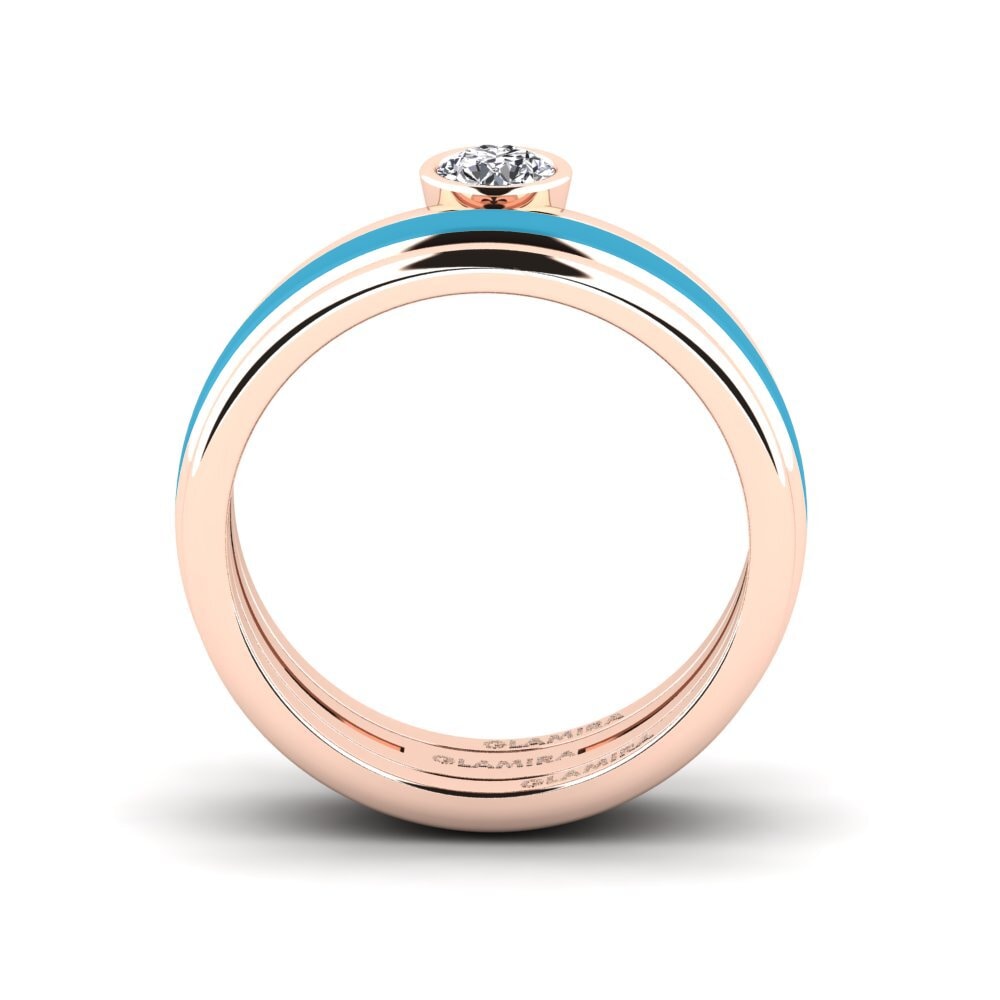Rotgold 375 Ring Bavegels - M