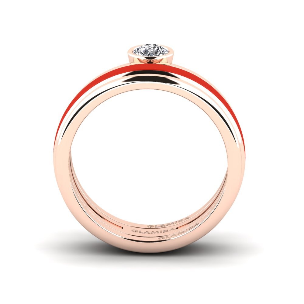 Rotgold 375 Ring Bavegels - M