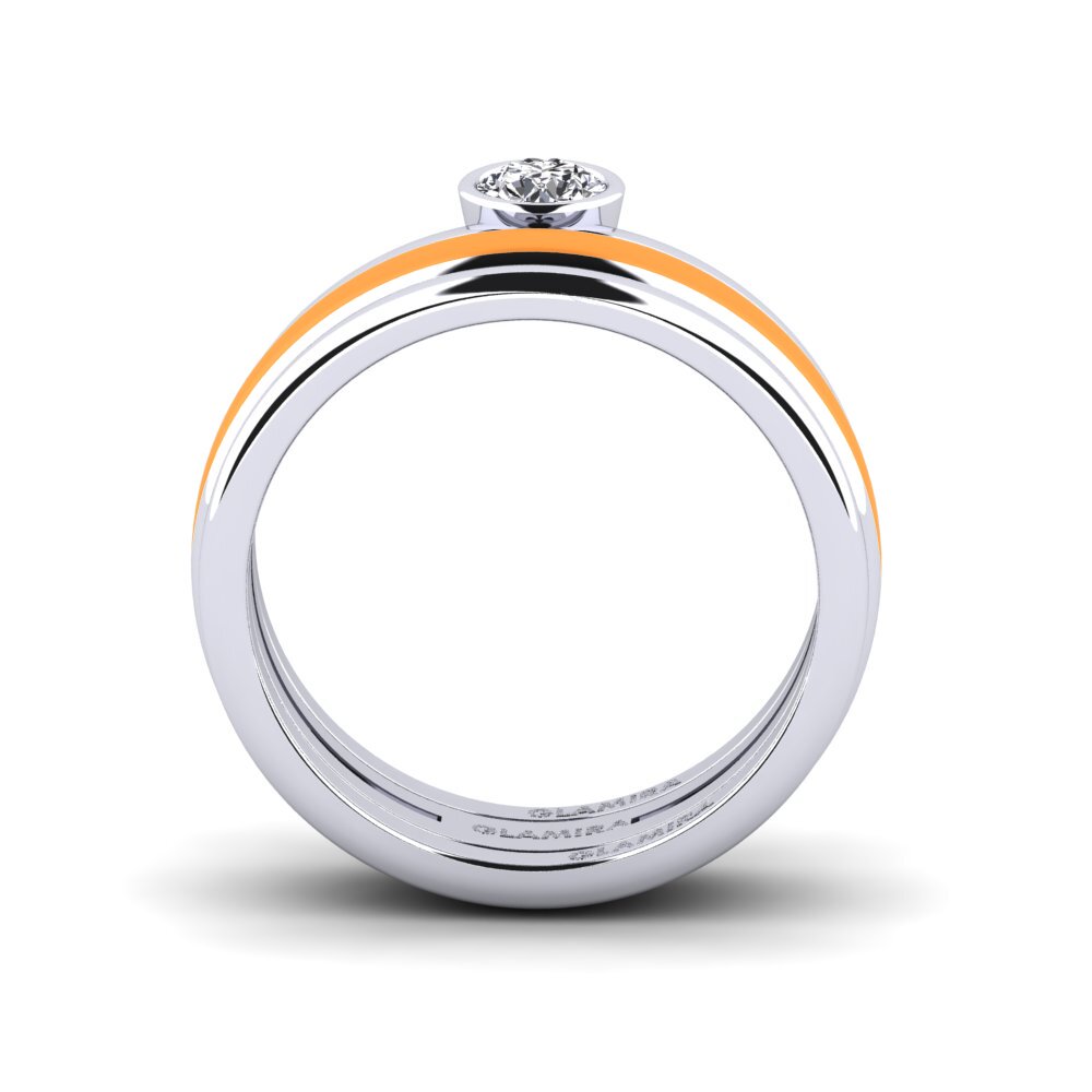 950 Platin Ring Bavegels - M