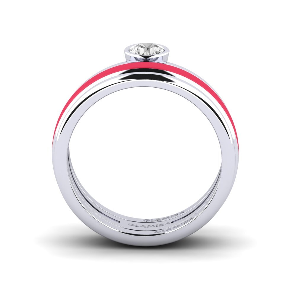 Weißer Saphir Ring Bavegels - M