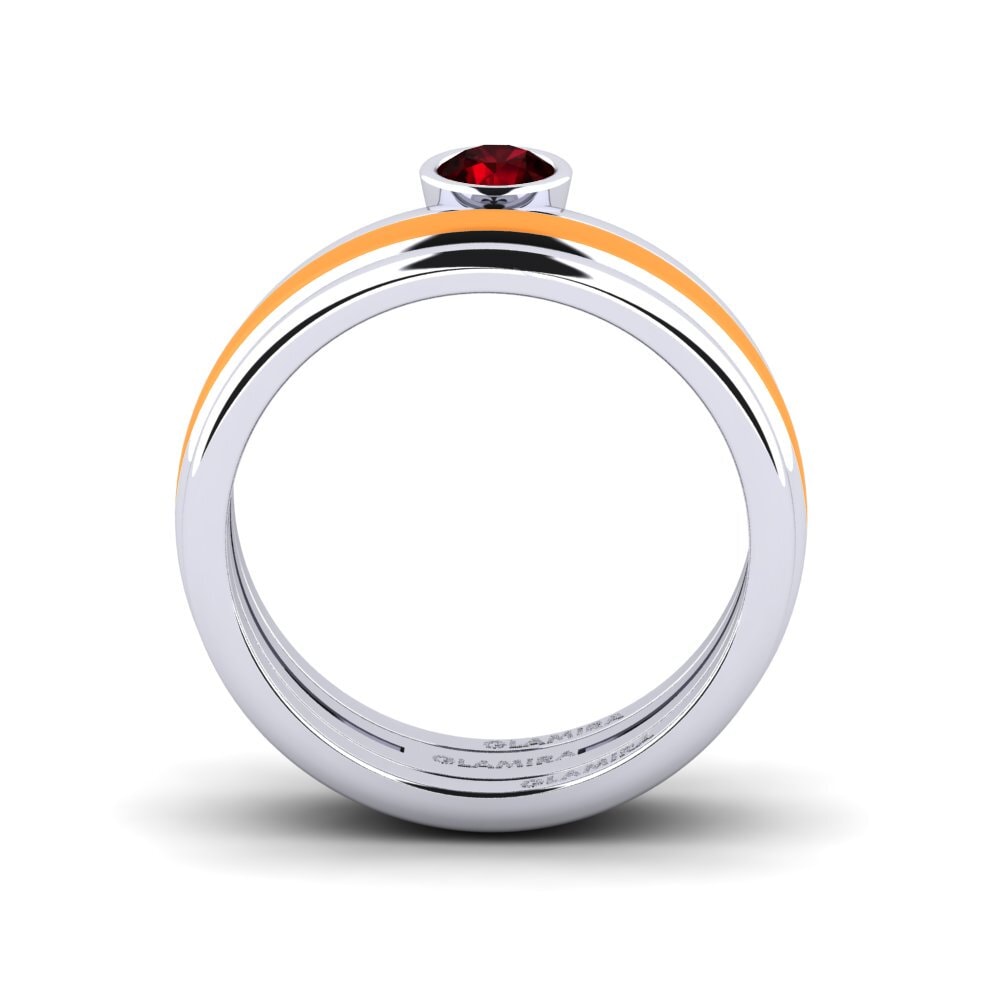 Granat Ring Bavegels - M
