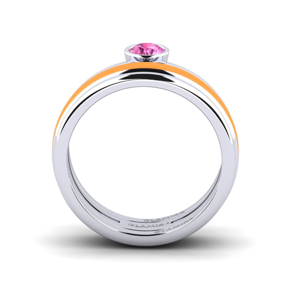 Rosa Topas Ring Bavegels - M